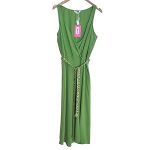 NWT Amanda Uprichard Deidre Green Sequin Sleeveless Midi Dress Small